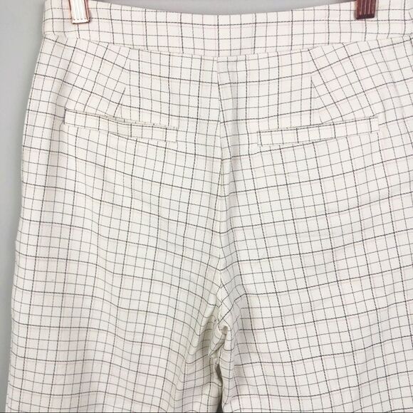 JOIE | Plaid Ankle Pants Porcelain Cotton Size 2 - Picture 11 of 13